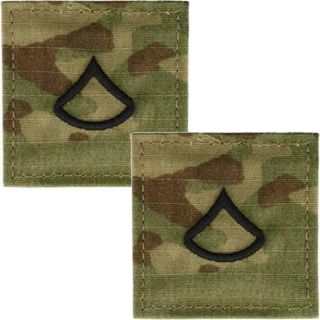 Army Rank Pfc Private First Class Ocp Patch - Pair