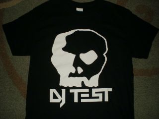 T - Shirt Dj Test Size Xl Black Skull Skates Skateboarding Hosoi Powell Peralta