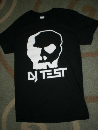 T - Shirt DJ TEST size XL Black skull skates skateboarding hosoi powell peralta 2