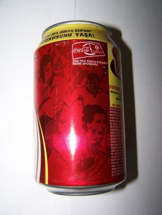 2006 Turkey Rare Coca Cola Fifa World Cup Football Top Opened Empty Can 110