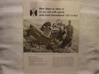 International Harvester Cub Cadet Lo - Boy C 1960 Brochure