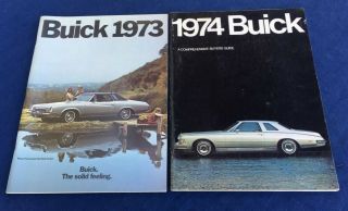 1973 & 1974 Buick Auto Dealer Sales Brochures Riviera Electra Lasabre Centurion