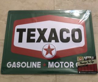 Texaco Gasoline Motor Oil Nostalgic Tin Sign 17 