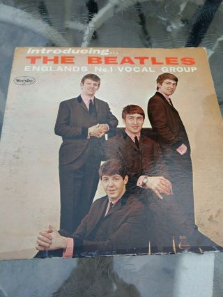 Introducing The Beatles Lp Vee Jay 1964,  Mono Oval Labels W/orig Vj Ad Insert