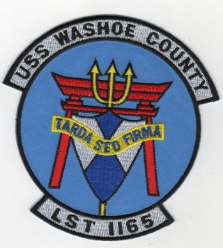 Uss Washoe County Lst 1165 - Japan/neptune Fork Bc Patch Cat.  No.  C5502