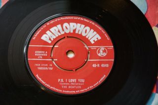 The Beatles Love Me Do Red Label 45 - R 4949 Uk 1st 1963 7 " Label Error Mispress