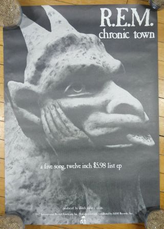 R.  E.  M.  Chronic Town Vintage Music Promo Poster 1981/1982 Rem