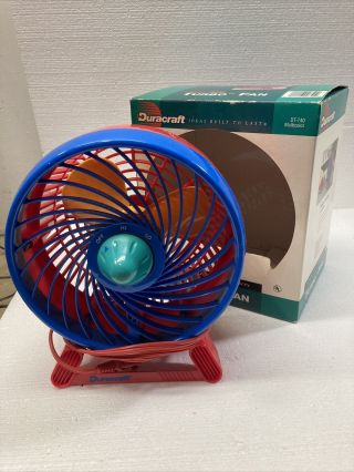 Vintage Duracraft 1993 Small Table Turbo Fan Retro 90s Dt - 740 Primary Series