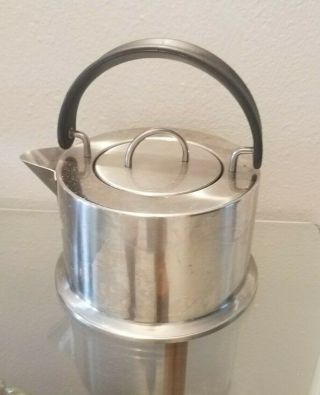 Vintage Bodum C Jorgensen Stainless Steel Teapot Tea Kettle Mcm Mid Century