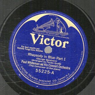 122i.  George Gershwin,  Piano - Rhapsody In Blue (gershwin) - Victor 55225