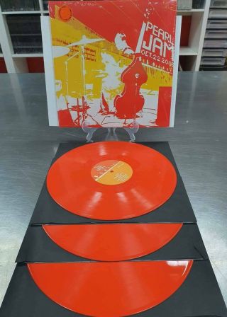 Pearl Jam ‎live At Benaroya Hall Colored Vinyl Orange 3x Lps Rare Import Ten