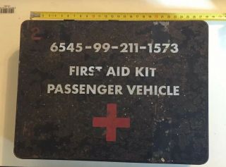 Old British Military Vehicle First Aid Kit - Classic Car / Motorcycle
