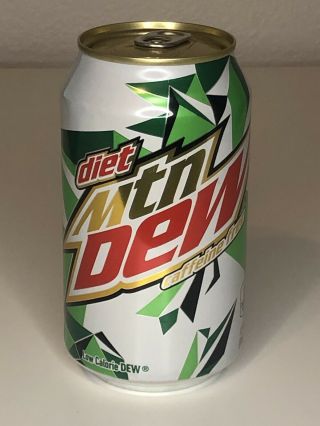 Diet Mountain Dew Caffeine Collectable 12 Oz Can (full) Rare