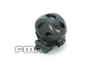 Fma Airsoft Helmet Arc Rail 25mm Torch Flashlight Mount,  Adjustable Tilt,  De,  Fg,  Bk