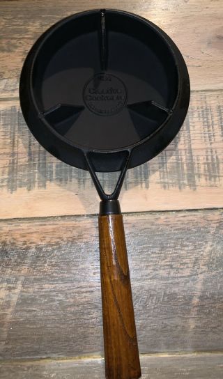 Vintage Creative Cookware Cast Aluminum 8” Crepe Maker Pan Wooden Handle Usa