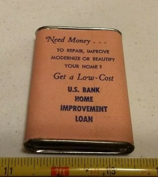 Vintage United States National Bank Johnstown Pa Advertising Coin Bank