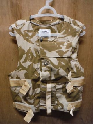 British Military Body Armour Vest Cover Desert Dpm Army Flak Jacket (z4)