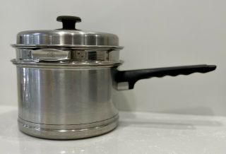 Lifetime Vintage 3 Quart Double Boiler 18 - 8 T304 Stainless Steel With Lid