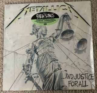 Metallica And Justice For All Dmm Hype Sticker 2lp Vinyl 1988