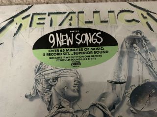 Metallica And Justice For All DMM Hype Sticker 2LP Vinyl 1988 2