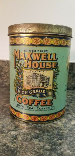Vintage Cheinco Housewares Metal / Tin Canister Maxwell House Coffee