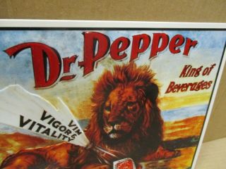 Dr Pepper - King Of Beverages - Shows Lion & Old Bottle Dallas Texas Old 