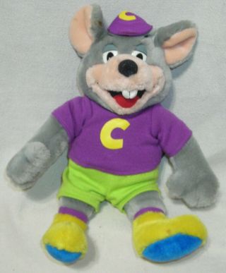 Chuck E Cheese Vintage Plush Animal Mascot Purple Jersey 2000 Kid Resturant Toy