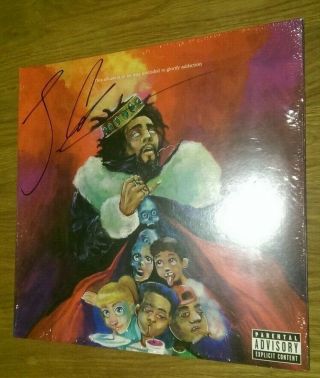 Autographed Signed J.  Cole Kod Limited Edition Vinyl Lp Record 2018 Roc Nation -