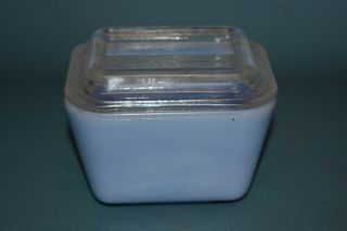 Pyrex Refrigerator Fridge Dish Delphite Blue With Lid Made In Canada 501 Size