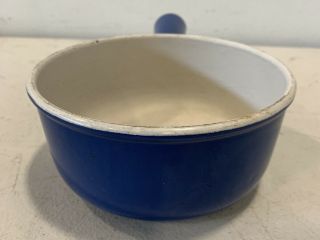 Vintage Blue Le Creuset 16 Enamel Cast Iron Sauce Pan Pot Missing Lid