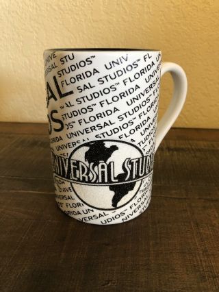 Universal Studios Florida Exclusive Black And White Ceramic Mug Euc
