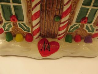 Neiman Marcus Ceramic Gingerbread House Cookie Jar 2