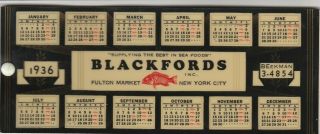 Celluloid Cover Blotter Set&1936 Calendar Blackford 