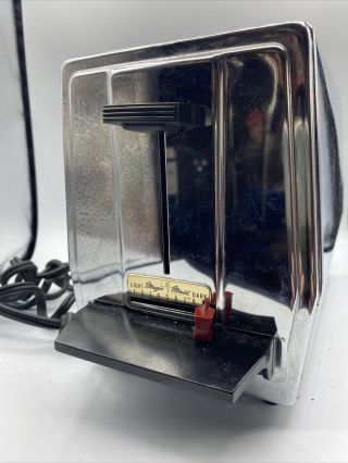Vintage Toastmaster Toaster Chrome Black 2 Slice W/ Usa Made,  750 Watts Ser6092