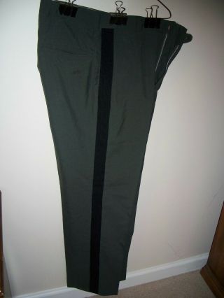 Army Green Class A Pants W/leg Strip,  Waist 32 - 36 ",  Inseam 33 ",  Pre - Owned
