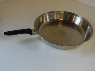 Flint Ware By Ekco 269 Stainless Steel 12 Inch Skillet Frying Pan Made In Usa