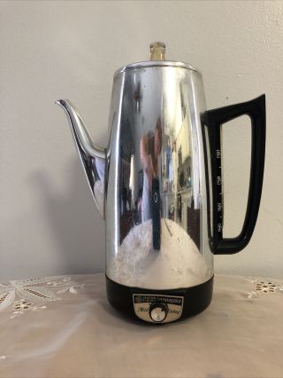 Vintage Ge General Electric 9 Cup Coffee Percolator Pot Maker Immersible 54p15