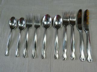 10 Pc Lenox Kate Spade Spring Hill Stainless Flatware Set Service For 2