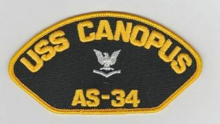 Uss Canopus As - 34 (submarine Tender) Silver Third Class Petty Officer W/ G Trim