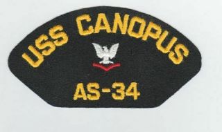 Uss Canopus As - 34 (submarine Tender) Third Class Petty Officer Hat Patch