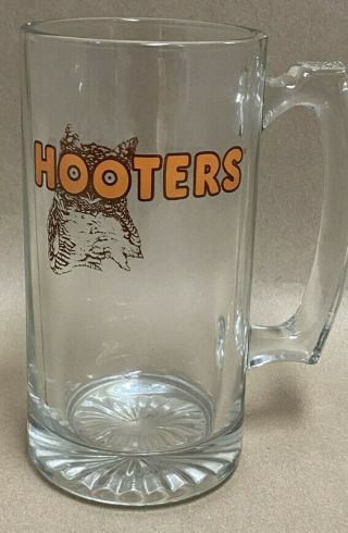 Big 24oz Vintage Hooters Drinking Beer Glass Bar Mug Stein Mancave Strip Club