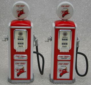 Pair (2) Of Texaco Tokheim Gas Pumps By Gearbox 66001