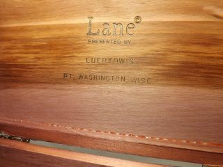 Vtg Miniature LANE Cedar Chest Box LUEPTOW’S Port Washington,  WI.  - Advertising 2