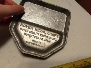 Vintage R and R Garber Royer Metal Craft Boyertown PA Advertising Metal Ashtray 3