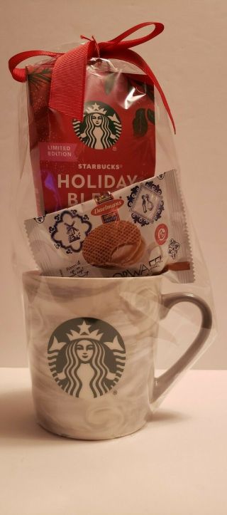 2020 Limited Edition White Beige Starbucks Mermaid Christmas Mug 18oz Gift Set