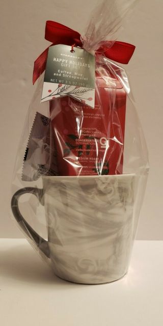 2020 Limited Edition White Beige Starbucks Mermaid Christmas Mug 18oz Gift Set 2