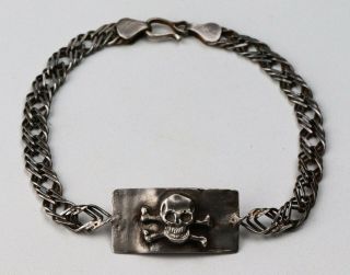 Bracelet Skull Bones Sterling Silver Soldier 
