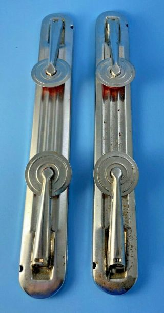 2 Vintage Chrome Kitchen Paper Towel Holders With Red Plastic Ends Hong Kong
