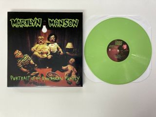 Marilyn Manson Portrait Of An American Family Green Vinyl Lp No Shirt