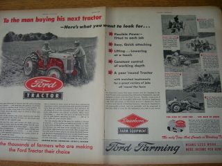 Vintage Ford Tractor Advertising - Ford Tractor & Implements - 1949